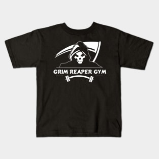 Grim Reaper Gym Reversed Kids T-Shirt